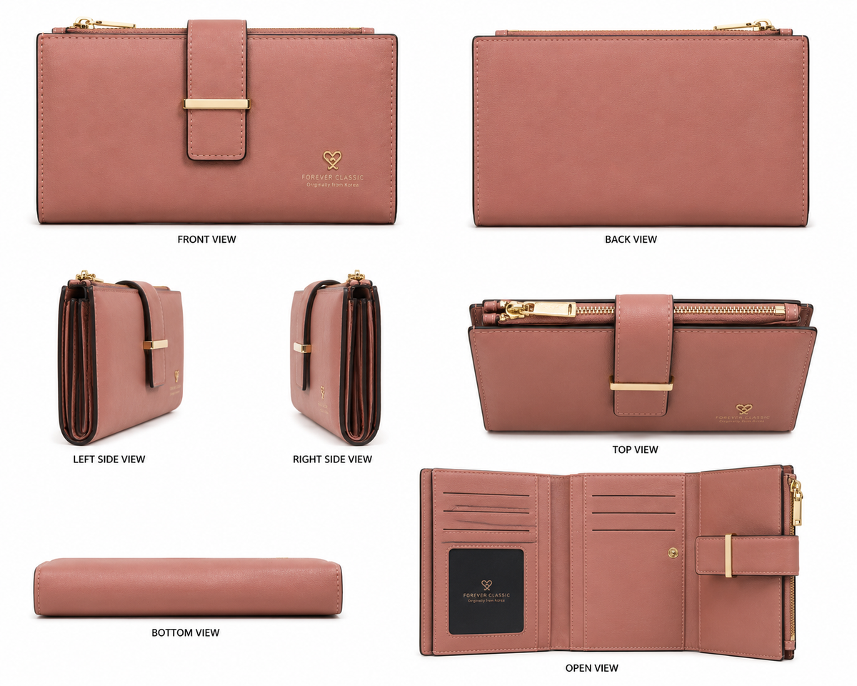 Women’s Premium Long Wallet – Elegant Multi-Compartment Purse