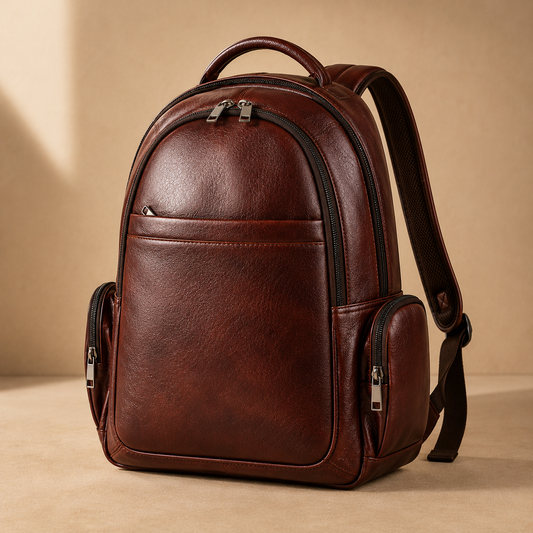 Premium Genuine Leather Backpack for Men and Women