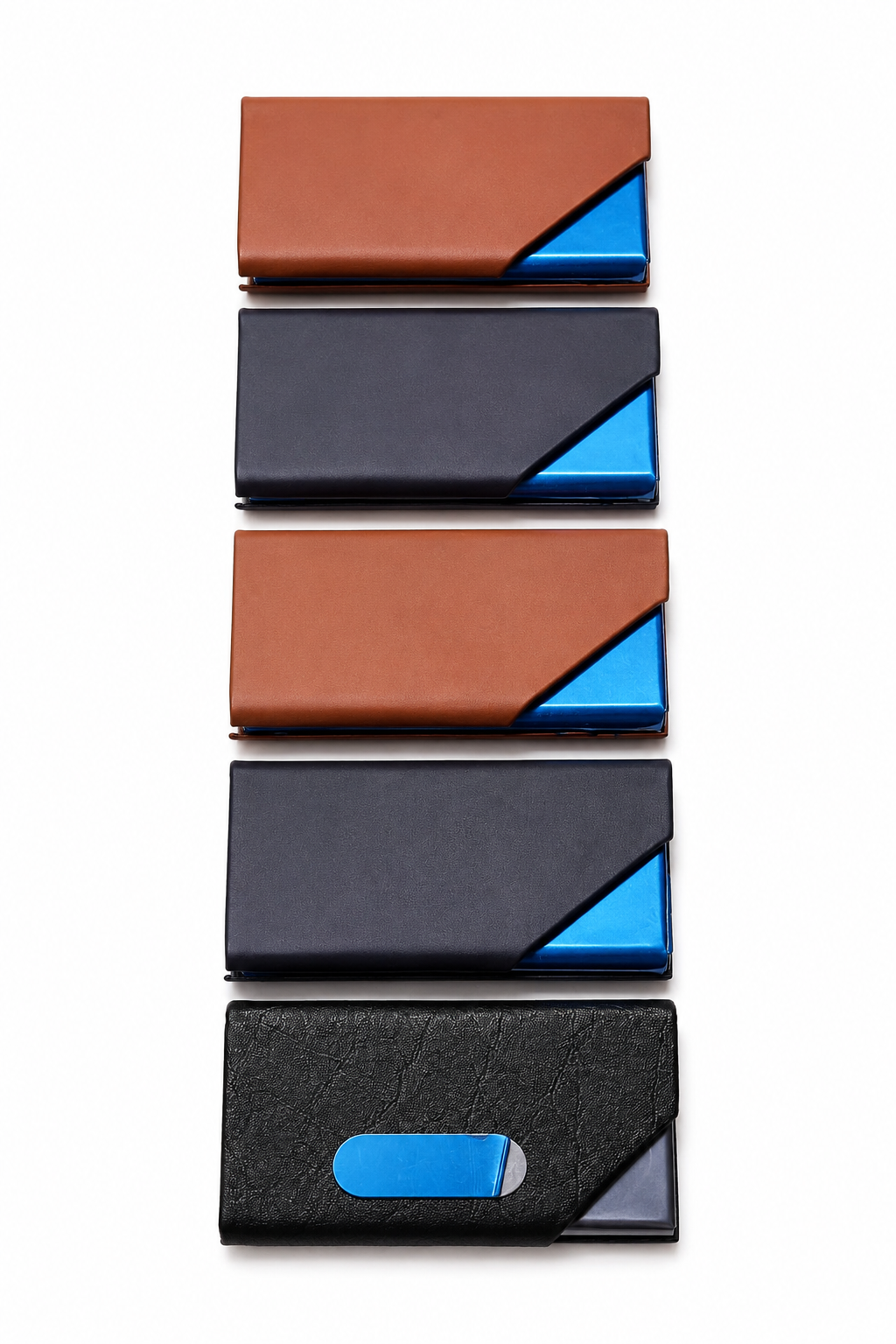Wolf Leather Brown Slim Card Holder | Modern & Compact