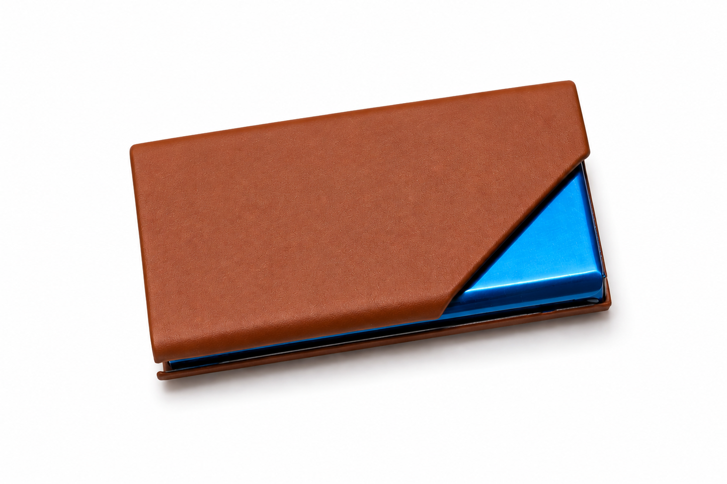 Wolf Leather Brown Slim Card Holder | Modern & Compact