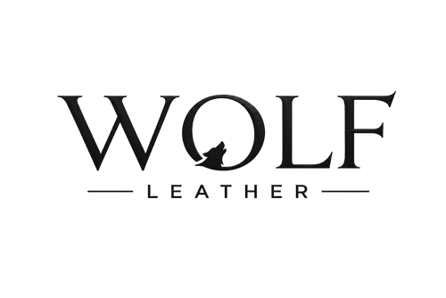 Wolf leather branded logo