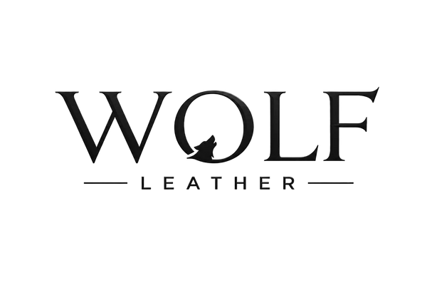 Wolf leather branded logo
